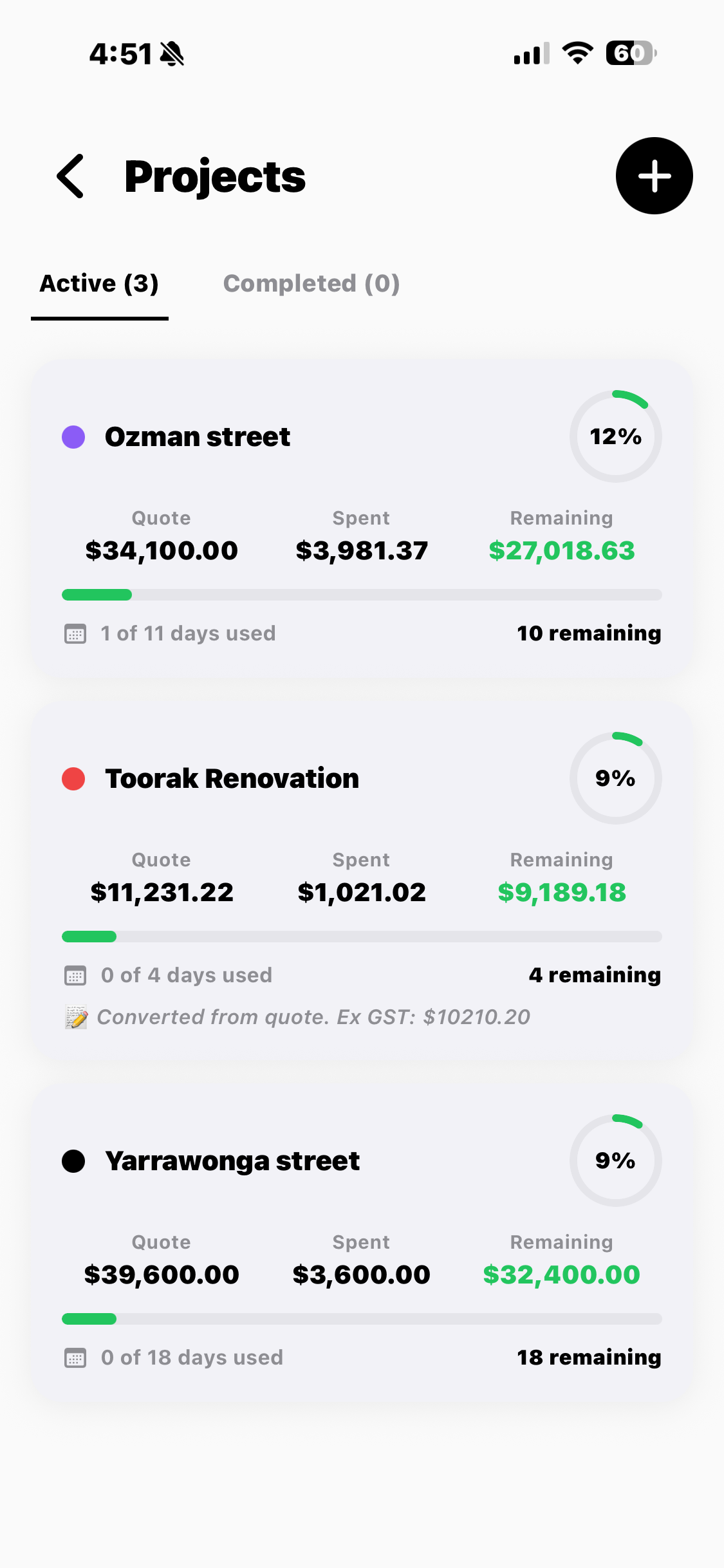 OZMAN App Dashboard